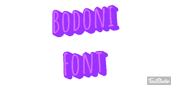Bodoni Font Text effect