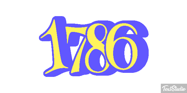1786 Text effect