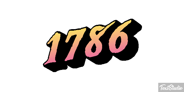 1786 Text effect