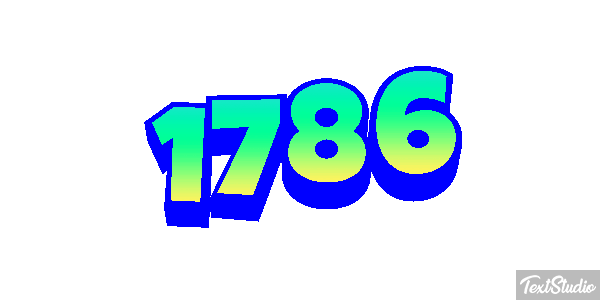 1786 Text effect