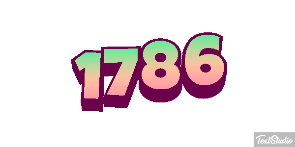 1786 Text effect