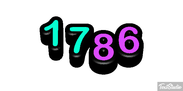 1786 Text effect