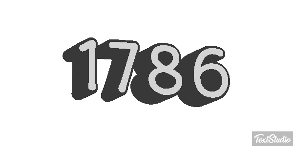 1786 Text effect