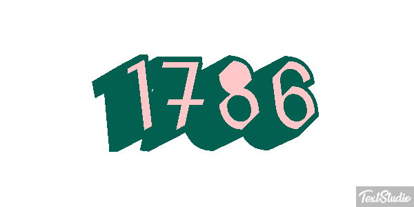 1786 Text effect