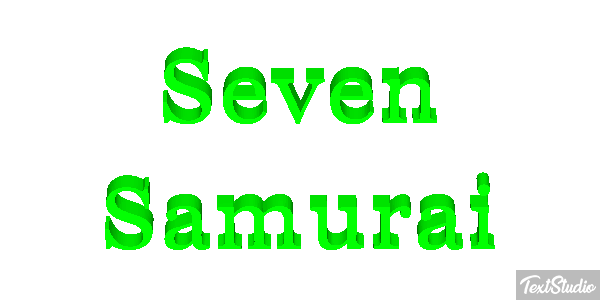 Seven Samurai Efekt tekstowy