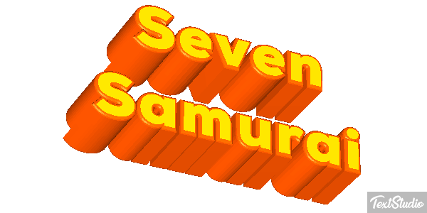 Seven Samurai Efekt tekstowy