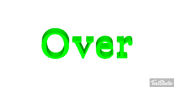 Over Text effect