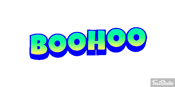 Boohoo Efecto de texto