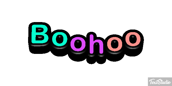 Boohoo Efecto de texto