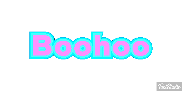 Boohoo Efecto de texto