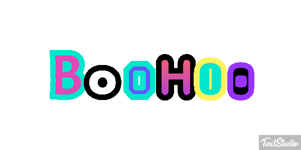Boohoo Efecto de texto