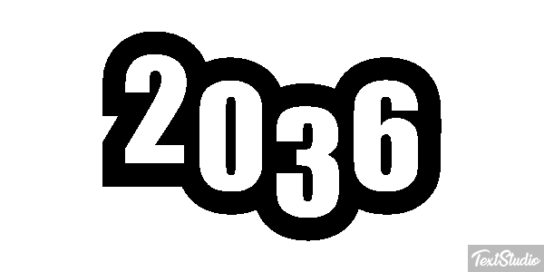 2036 Text effect