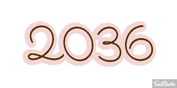 2036 Text effect