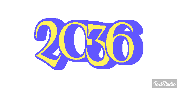 2036 Text effect