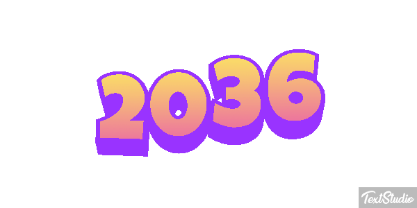 2036 Text effect