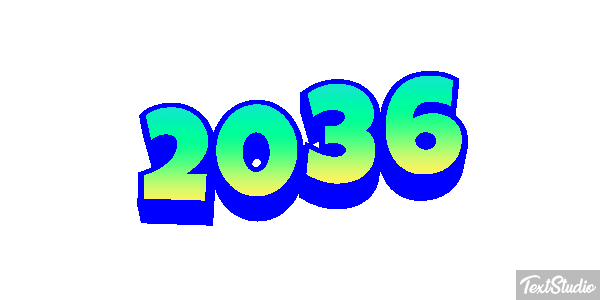 2036 Text effect