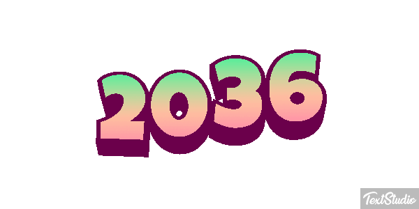 2036 Text effect