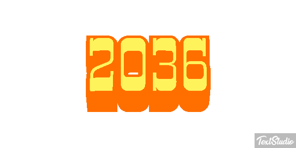 2036 Text effect