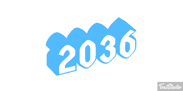 2036 Text effect