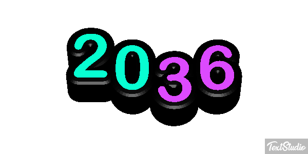 2036 Text effect