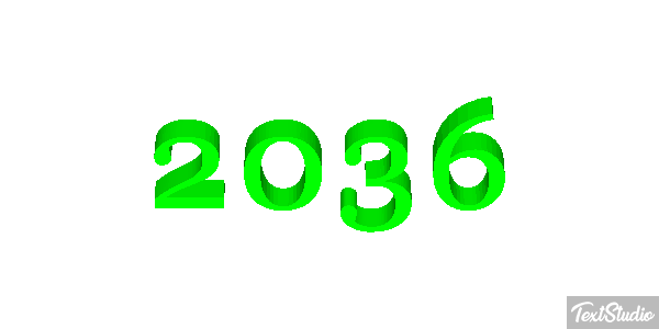 2036 Text effect