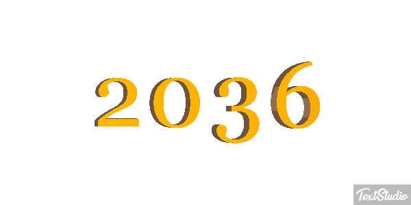 2036 Text effect
