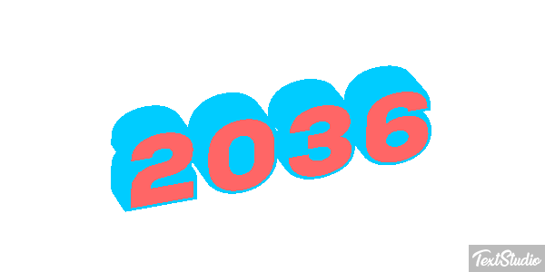 2036 Text effect
