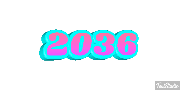 2036 Text effect