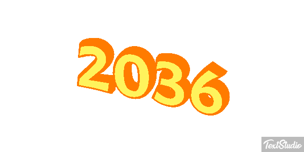 2036 Text effect