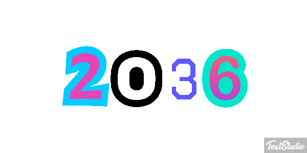 2036 Text effect