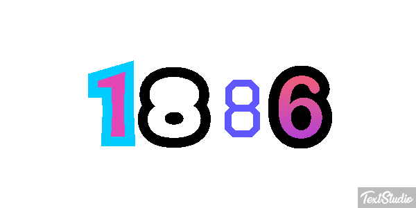 1886 Text effect