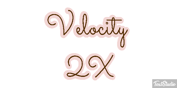 Velocity 2X Effetto testo