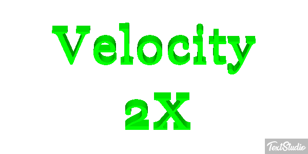 Velocity 2X Effetto testo