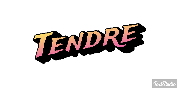 Tendre Effet de texte