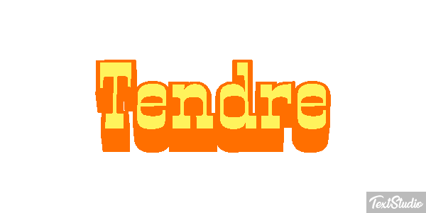 Tendre Effet de texte