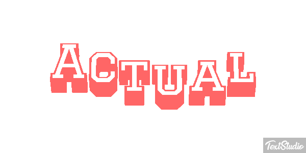 Actual Text effect