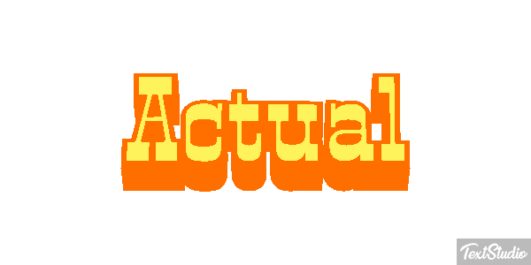Actual Text effect
