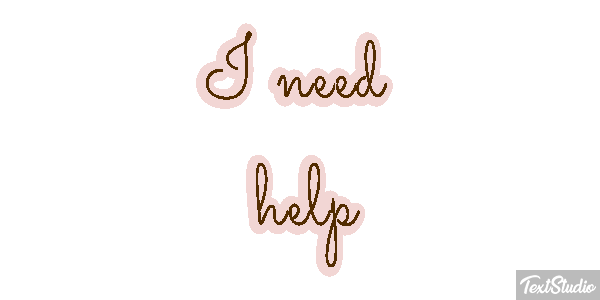 I Need Help Text effect