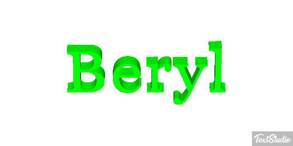 Beryl Text effect