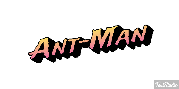Ant-Man Efecto de texto