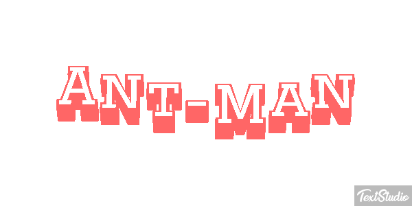Ant-Man Efecto de texto