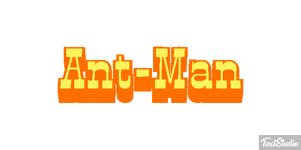 Ant-Man Efecto de texto