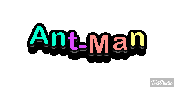 Ant-Man Efecto de texto