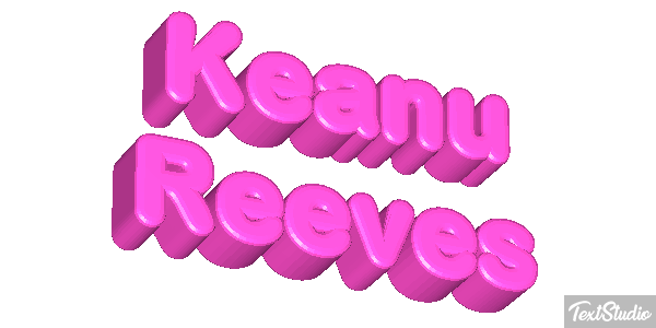 Keanu Reeves Text effect