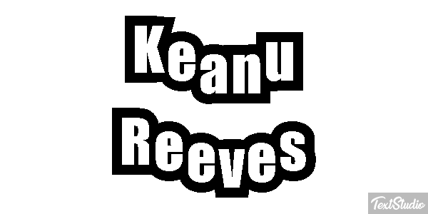 Keanu Reeves Text effect