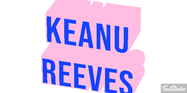 Keanu Reeves Text effect