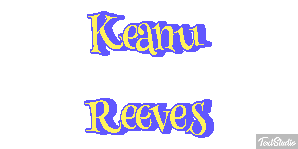 Keanu Reeves Text effect