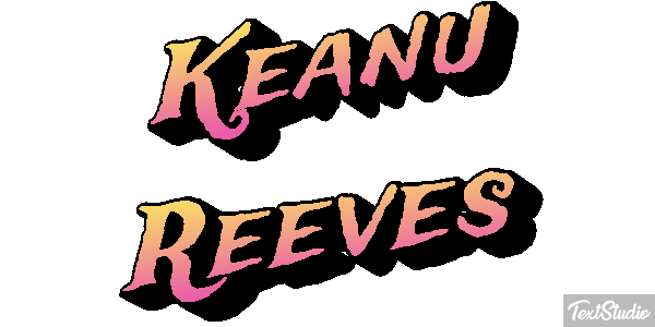 Keanu Reeves Text effect