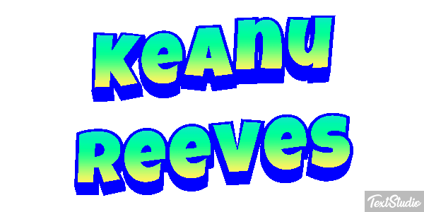 Keanu Reeves Text effect