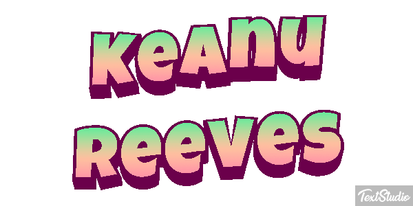 Keanu Reeves Text effect